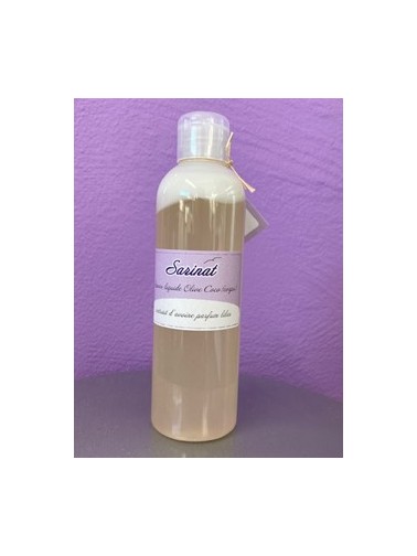 Savon liquide base d'huile olive et de coco, extrait d’avoine, parfum lilas