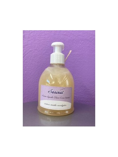 Savon liquide pour les mains base olive/coco, parfum menthe-eucalyptus